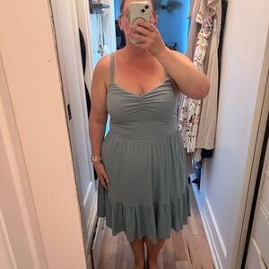 NWT torrid sky blue bow tie back with tiered skirt - size 1